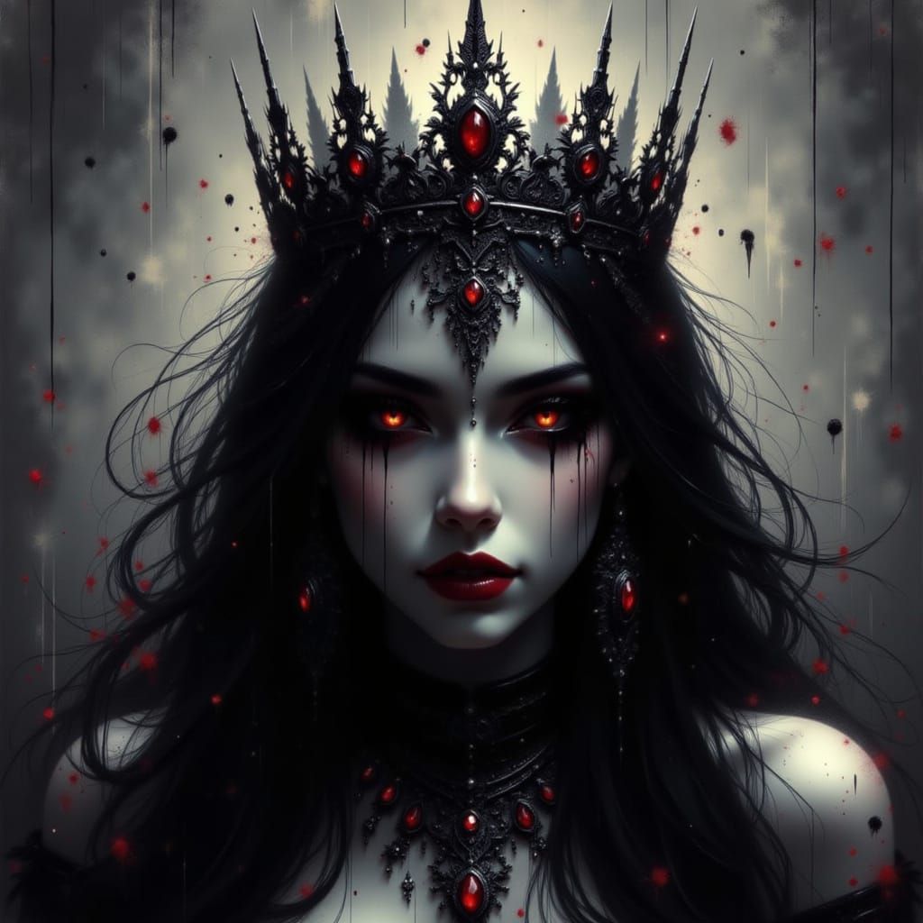 Evil Vampire Queen with Unique Style