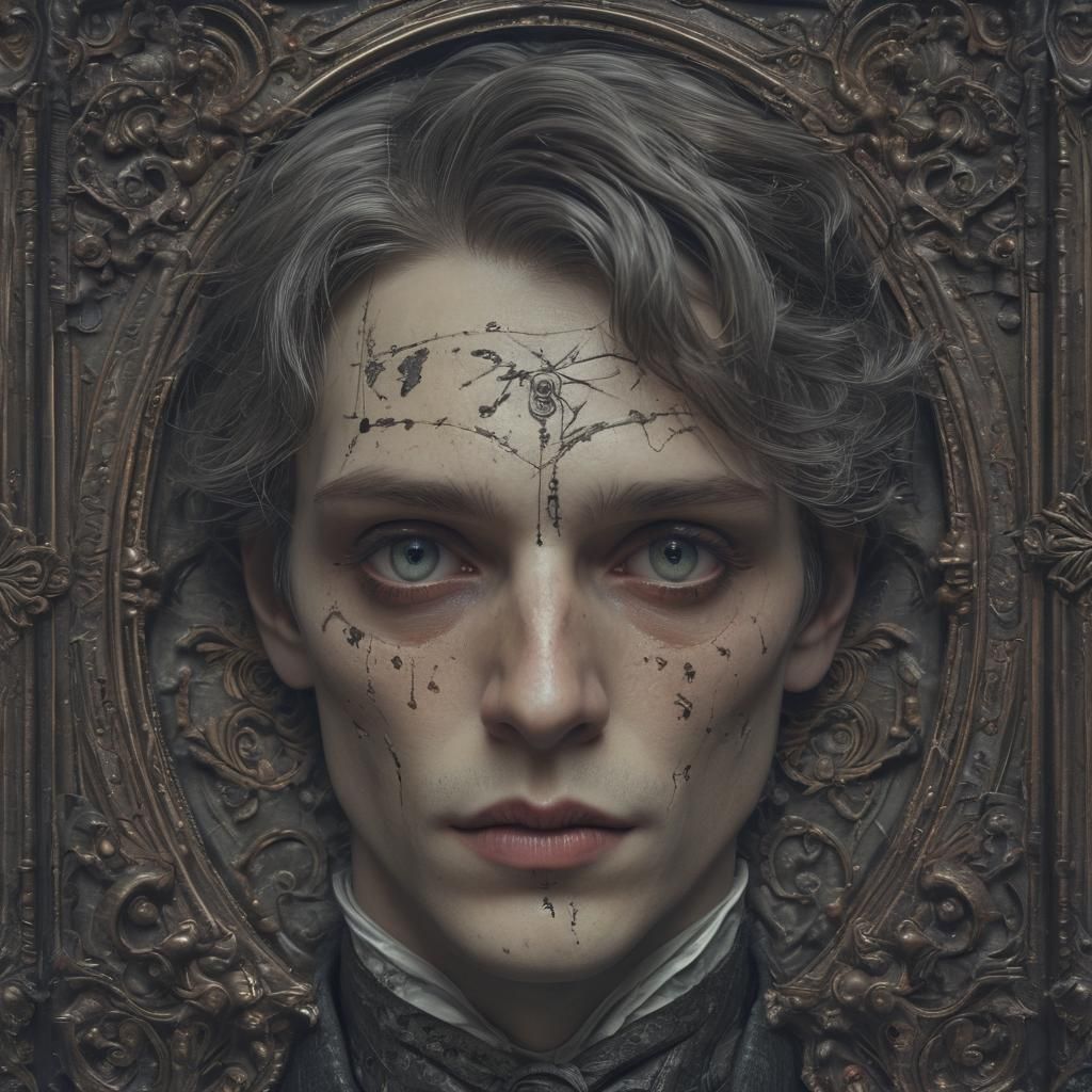 Victorian iPad of Dorian Gray: Spooky Hyperrealistic Image