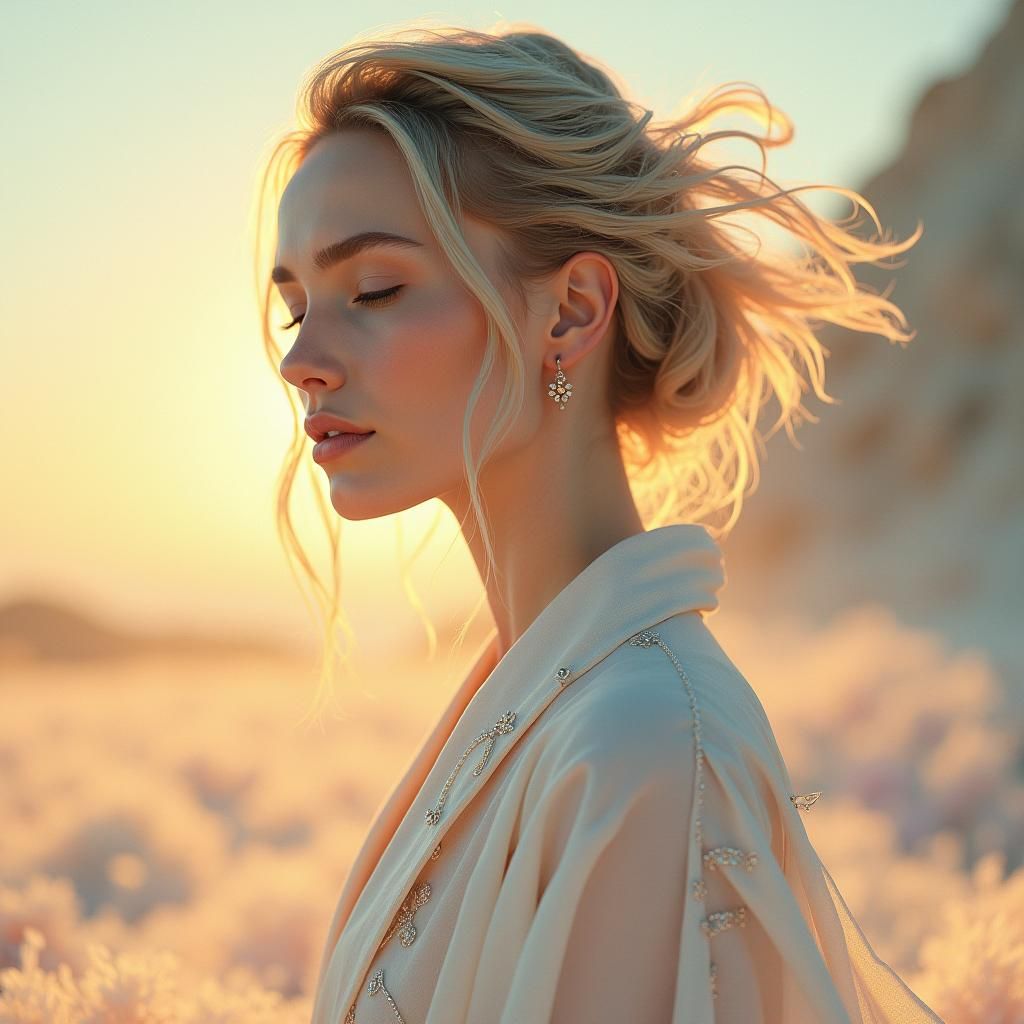 Ethereal Woman in Dreamlike Digital Art