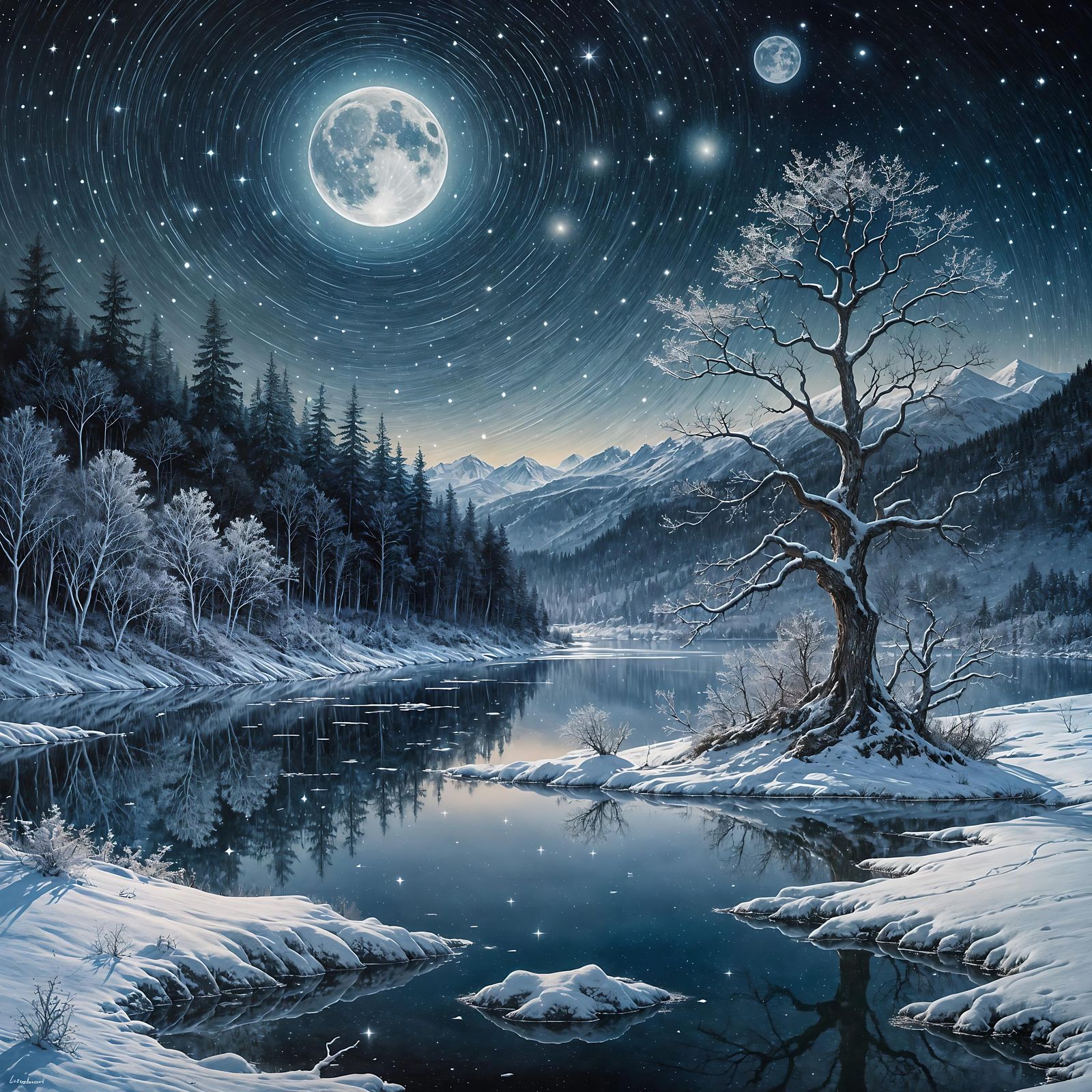 Moonlit Lake in Celestial Lunar Biome