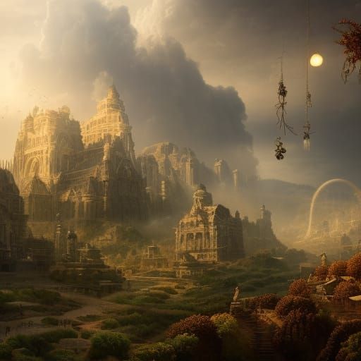 Dramatic Digital Matte Painting of Sowing Seeds