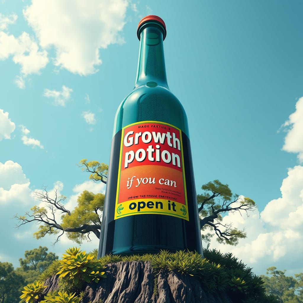 Mystical Growth Elixir in Digital Art
