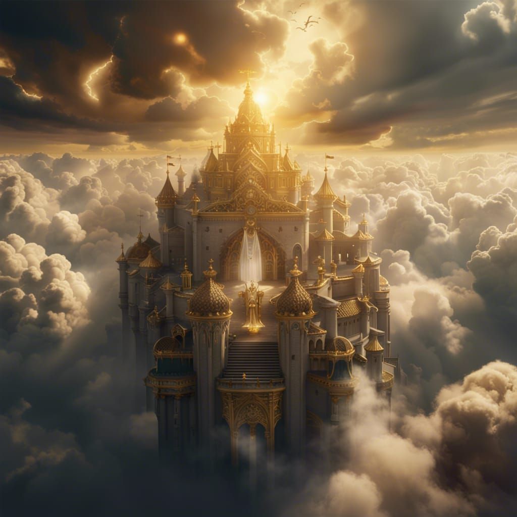 The Rapture: Jesus's Second Coming in Gold Light