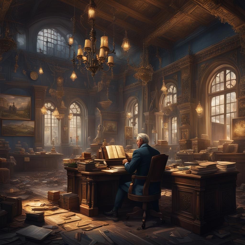 Detailed Matte Painting with Intricate Details