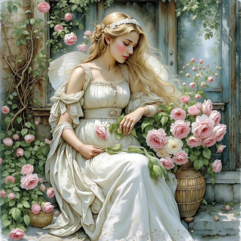 Fairy Princess in Impressionist Pastel Style