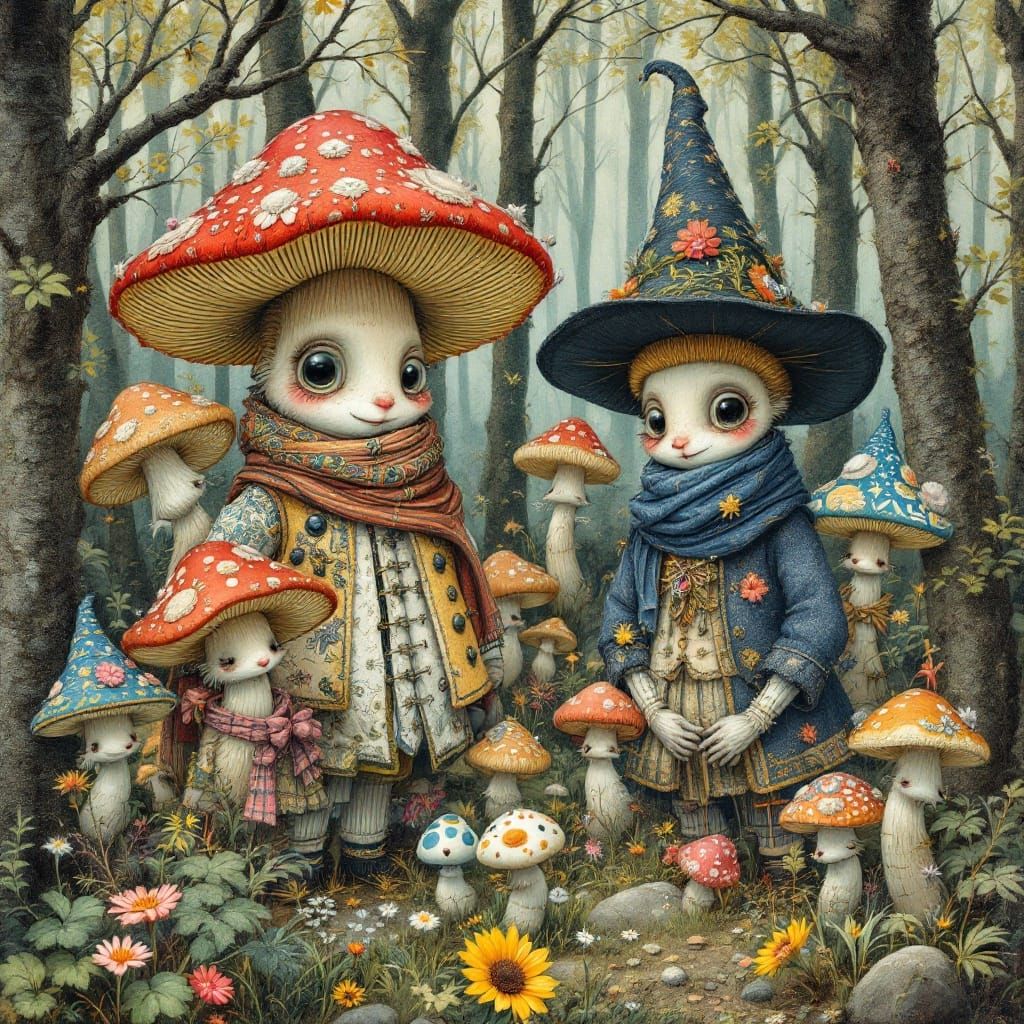 Whimsical Forest Folk: Anthropomorphic Mushrooms in 19th-Cen...