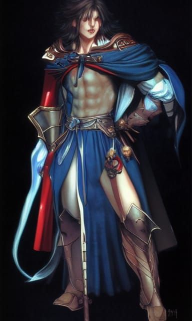 (Richter Belmont And Soma Cruz From Castlevania Game Series) By Japanese illustrator Artists Ayami Kojima and Ayano Kosh...