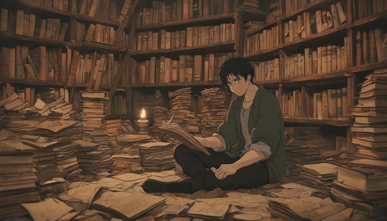 Anime Portrait: Young Man in Candlelit Room