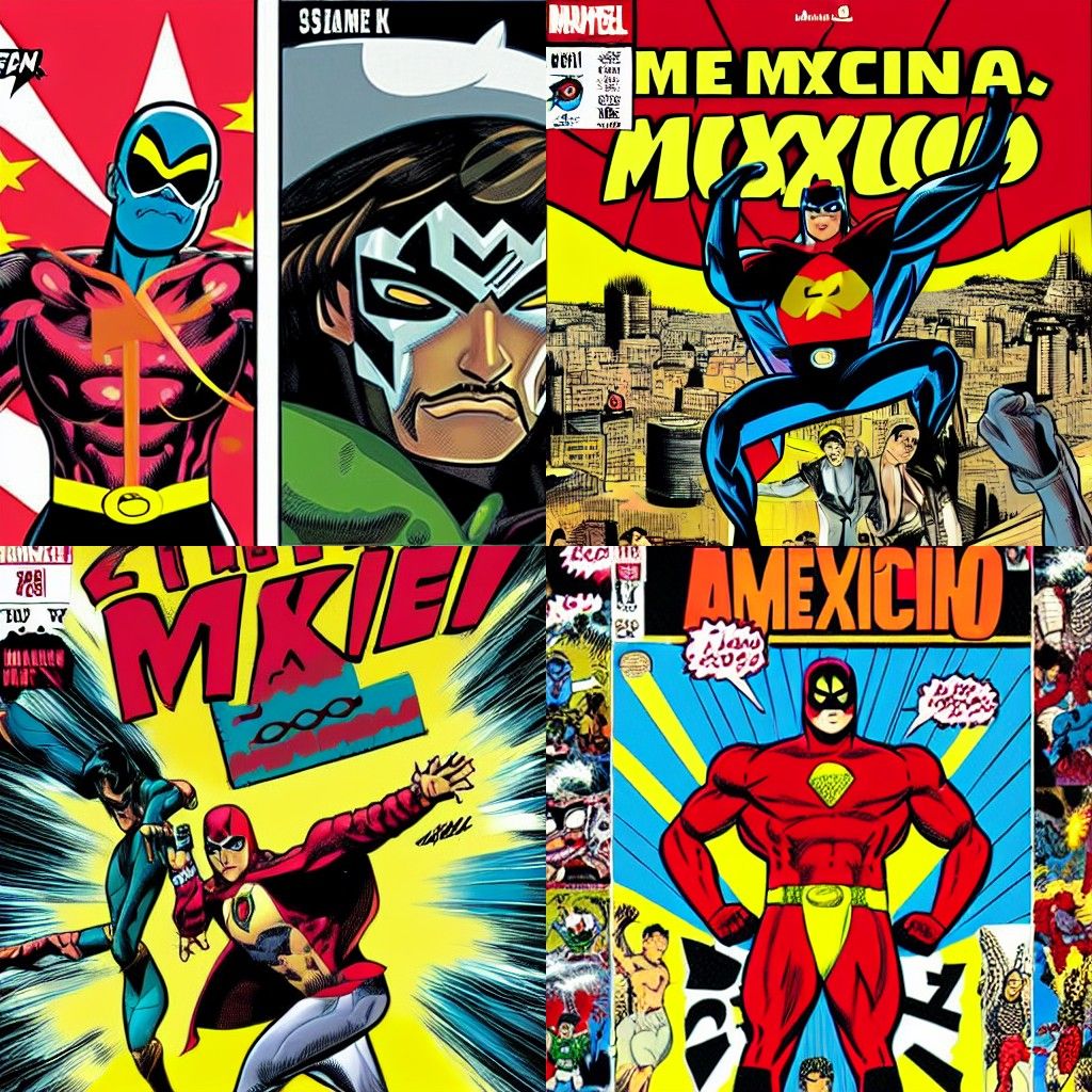 Mexican Superhero Comic Book Cover