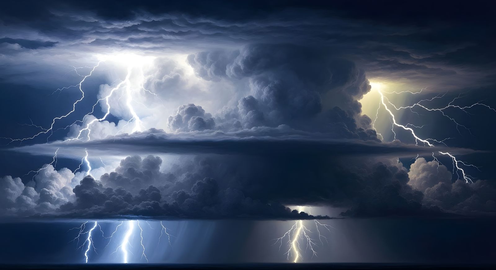 Neo-Impressionist Supercluster Storm Cloud Formation at Nigh...