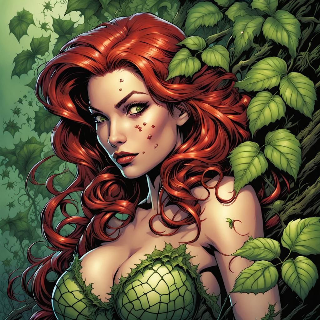 Poison Ivy Comic Book Art Illustration