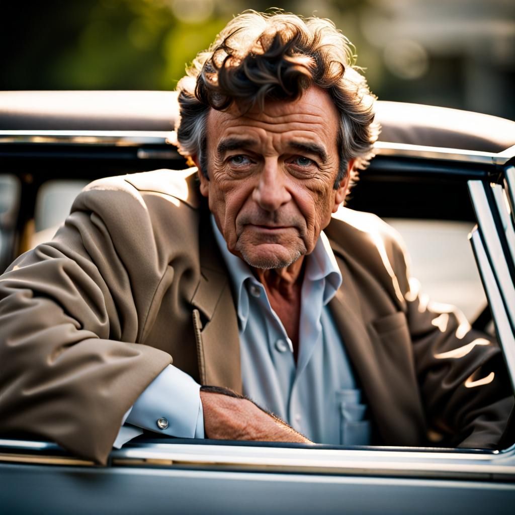 Columbo in Car: Professional Quality Portrait