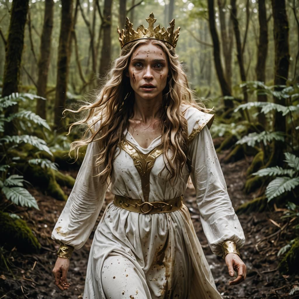 Elf Princess Running Away From Home: Cinematic Film Still