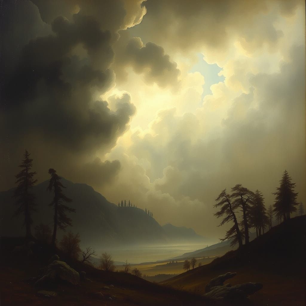 Romantic Atmospheric Landscape Painting