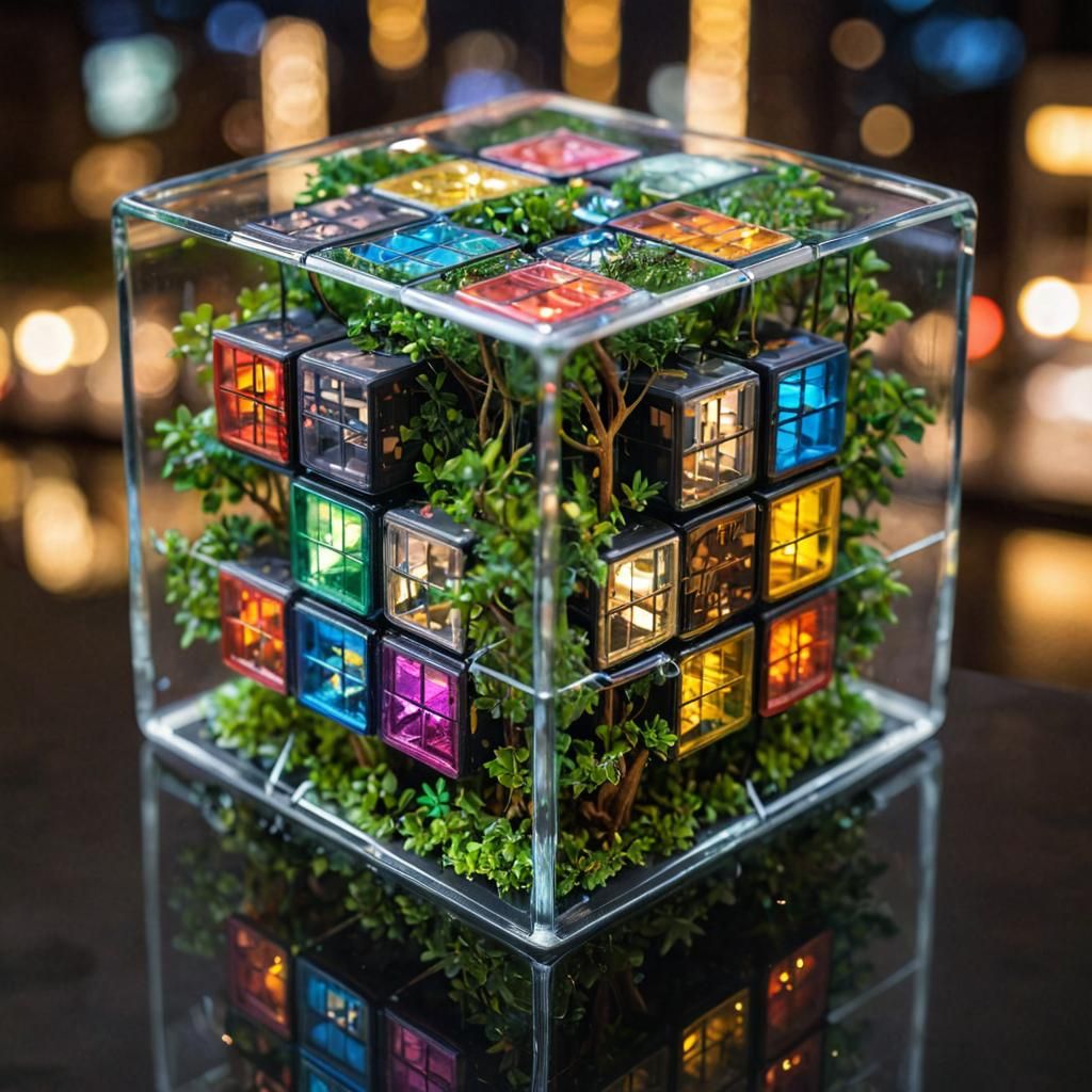 Futuristic Cube Reveals Miniature Worlds in Macro Photograph...
