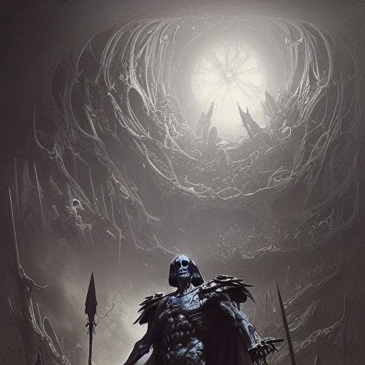 Skeletor Horror Art Inspired by Gustave Doré