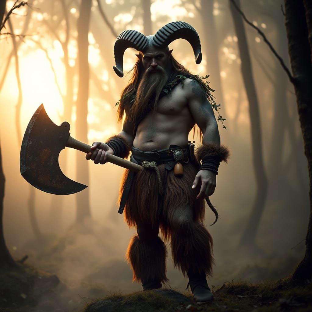 WILD Barbarian in Morning Fog