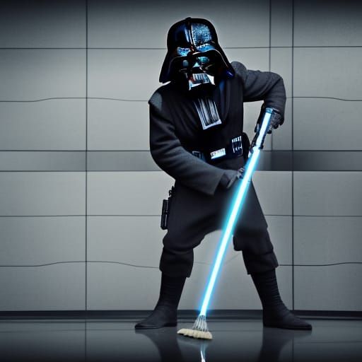 Hyperrealistic Star Wars Cleaning Scene