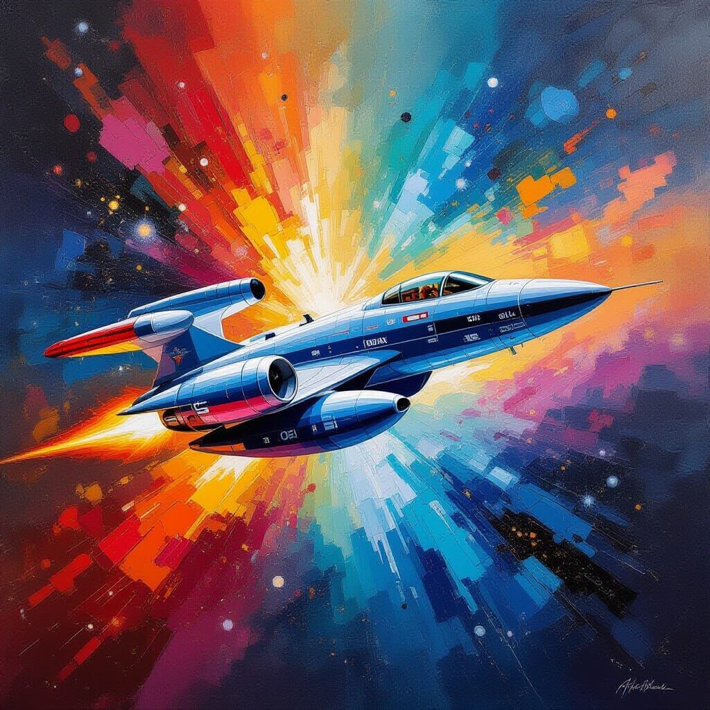 Abstract Starfleet Officer in Complementary Colors