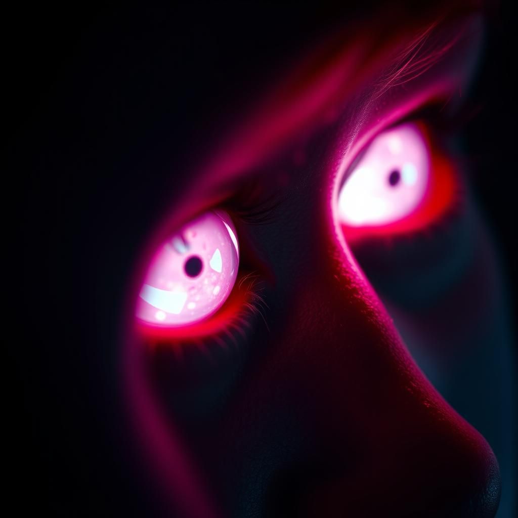 Pink Opal Eyes in Dramatic Macro Photography