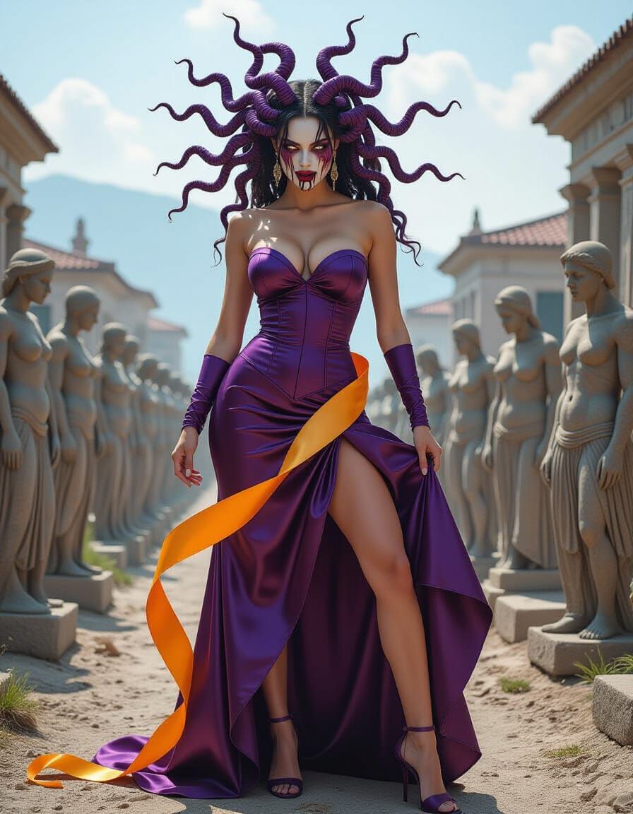 Ancient City Transformed: Woman Turns People to Stone