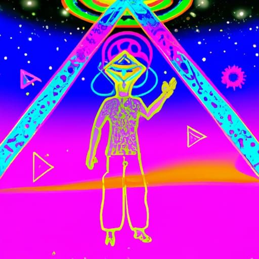 Psychedelic space being