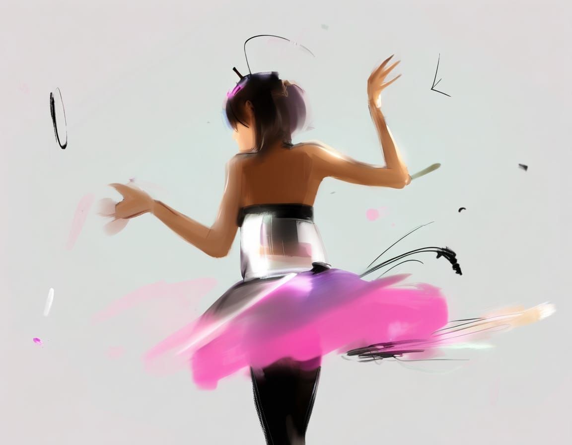 Energetic Anime-Inspired Digital Art with Kawaii Petits