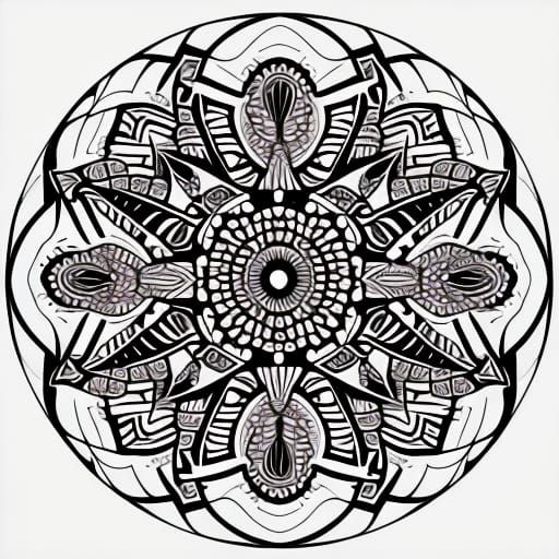 Crystal Butterfly Tribal Mandala Art
