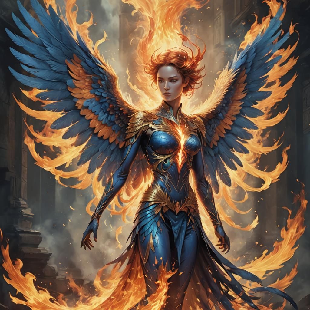 At the end of the transformation rising from the pyre of the...