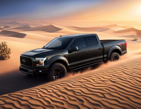 Black F150 Tremor in Utah Dunes