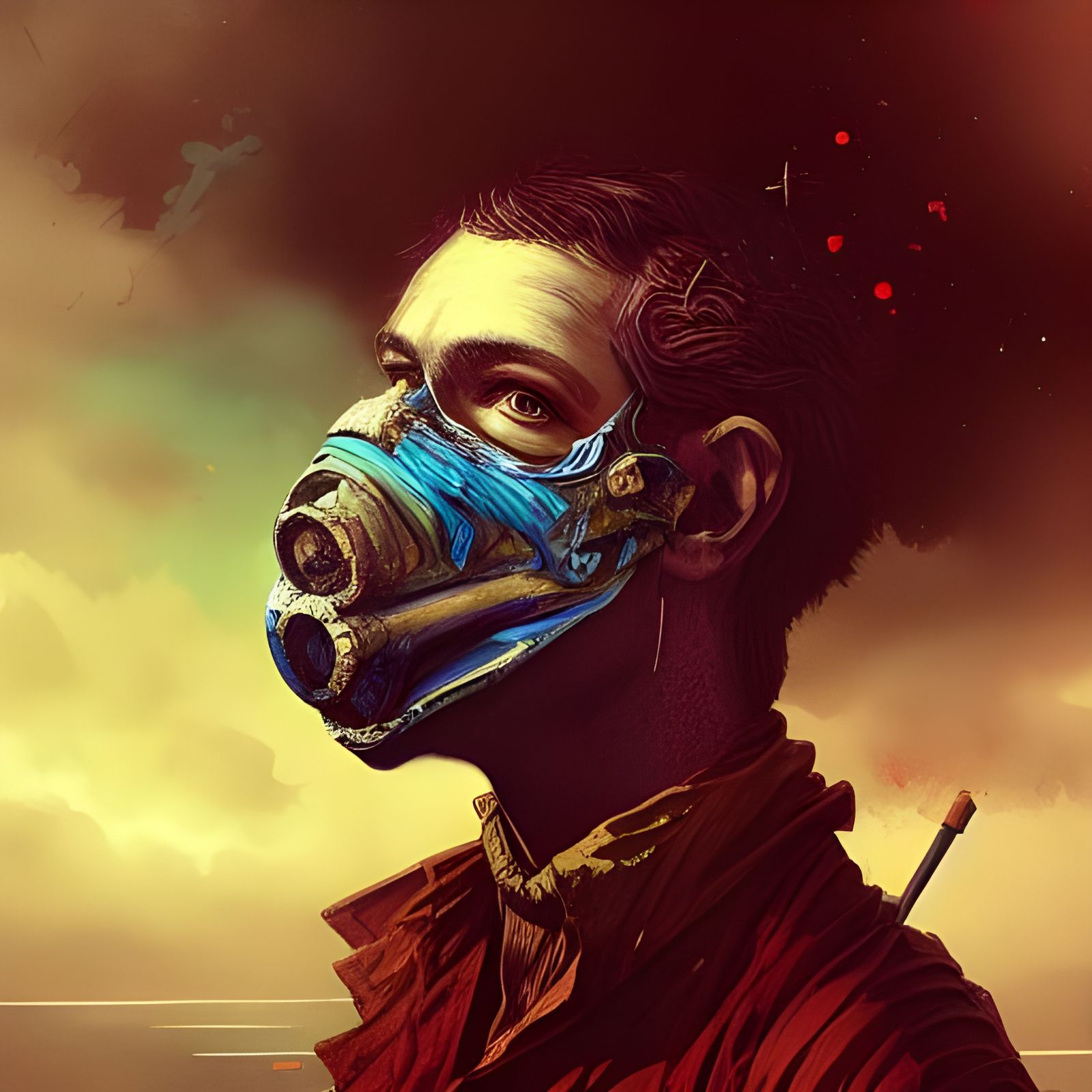 The Man with a Horse's Head in Vibrant, Photorealistic Detai...