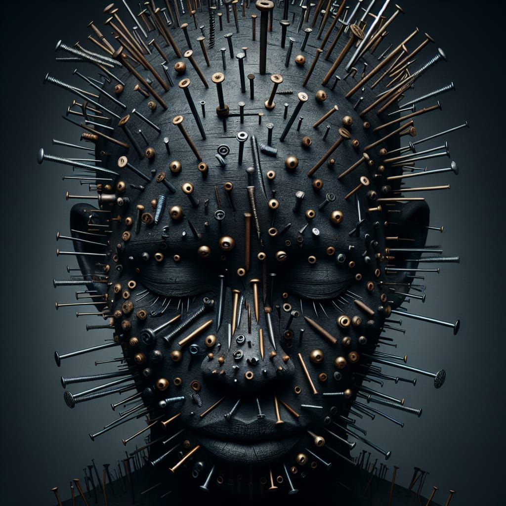 Dark Surreal Voodoo Face Art