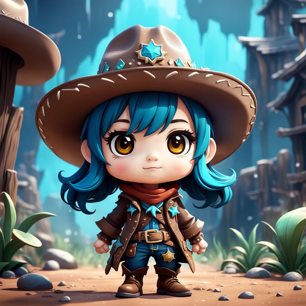 Hazel Eyes Cowgirl by Madam Lu