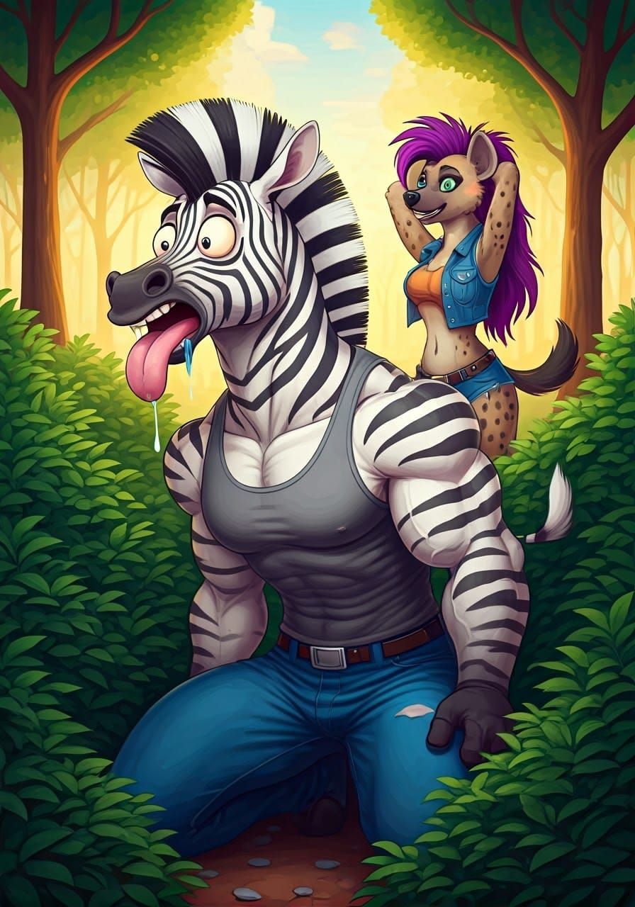 Anthropomorphic Zebra's Jaw-Dropping Surprise
