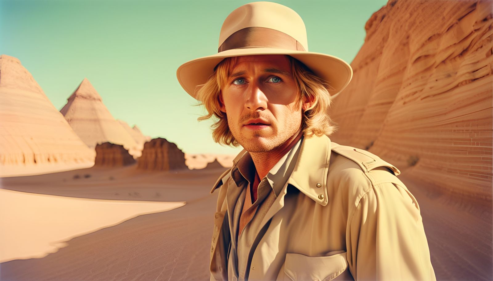 Owen Wilson as Indiana Jones in Wes Anderson Style