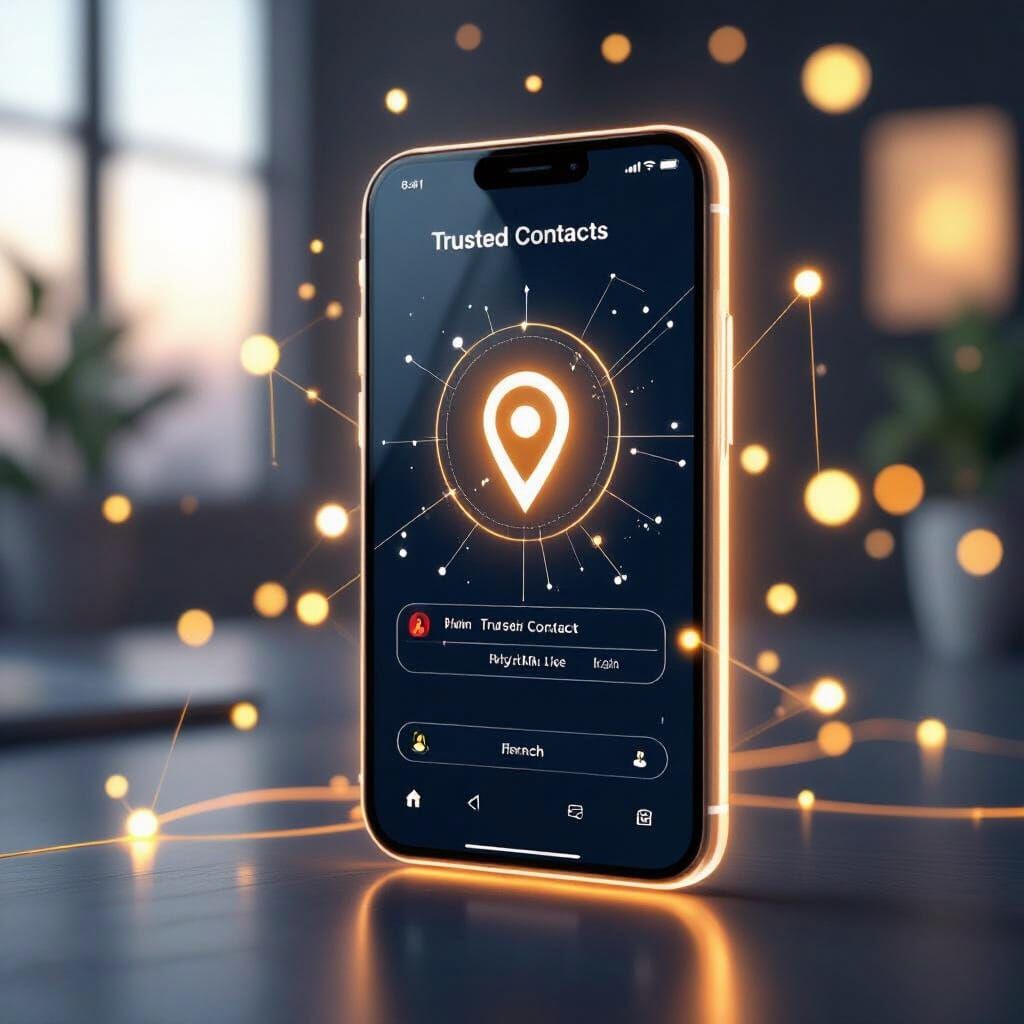 Hyperrealistic Smartphone Mockup with Connected Map Pins