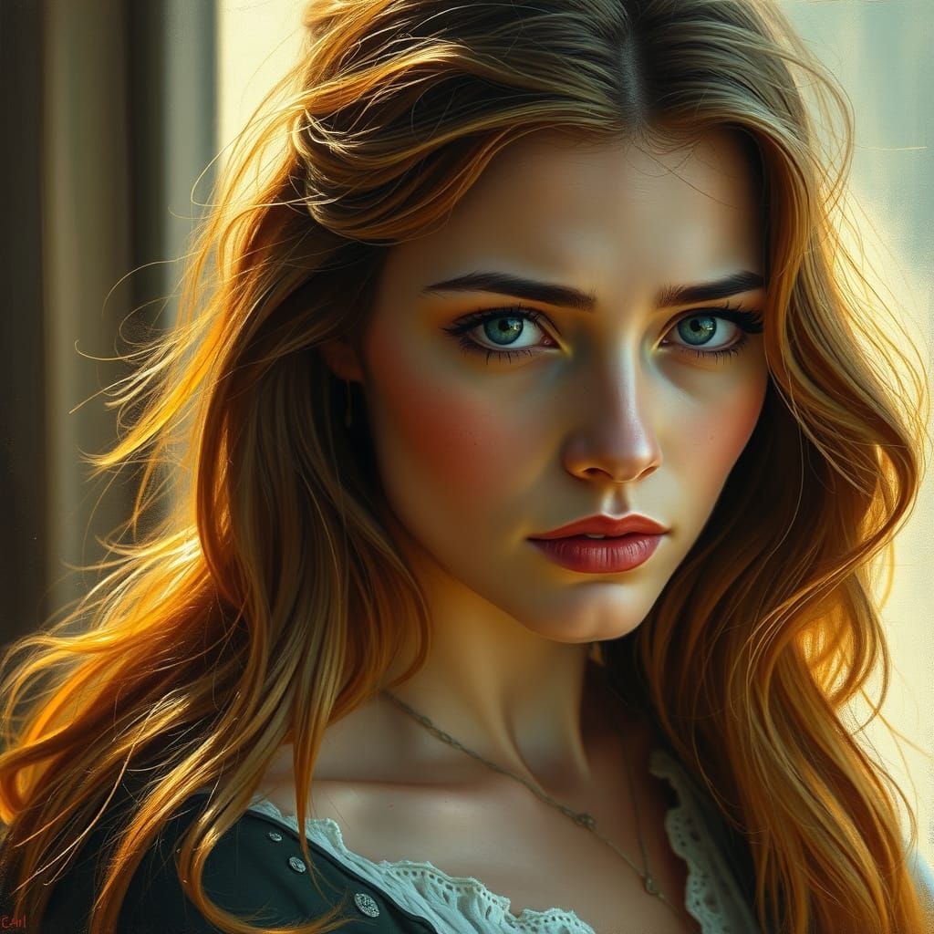 Melancholy Woman Reflects on Lost Love