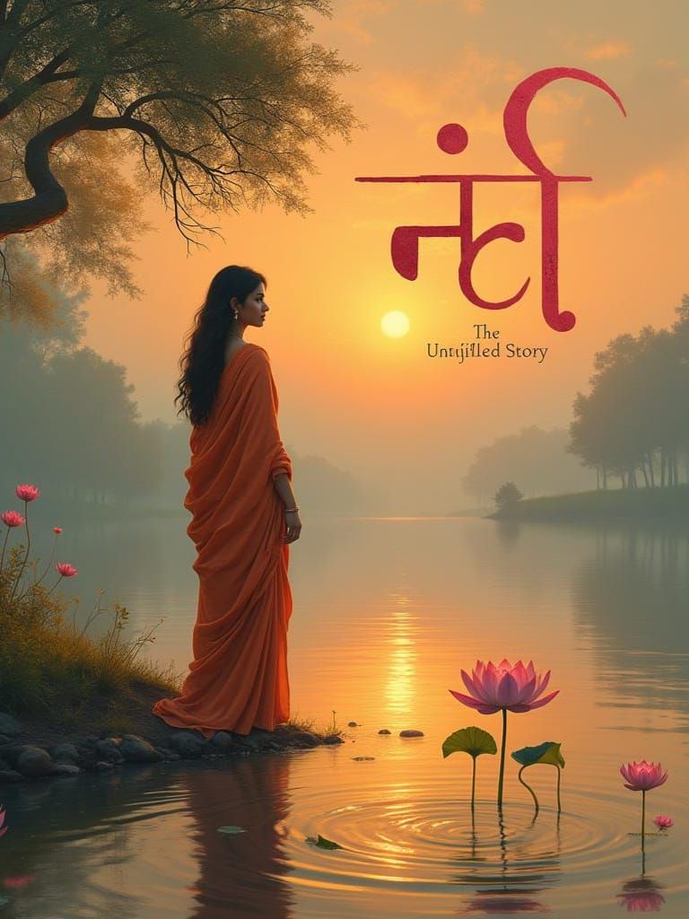 Minimalist Book Cover: Radha - The Unfulfilled Story