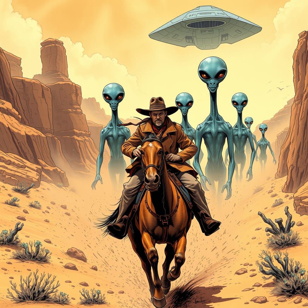 Cowboy Meets Cosmic Invaders in the Wild West