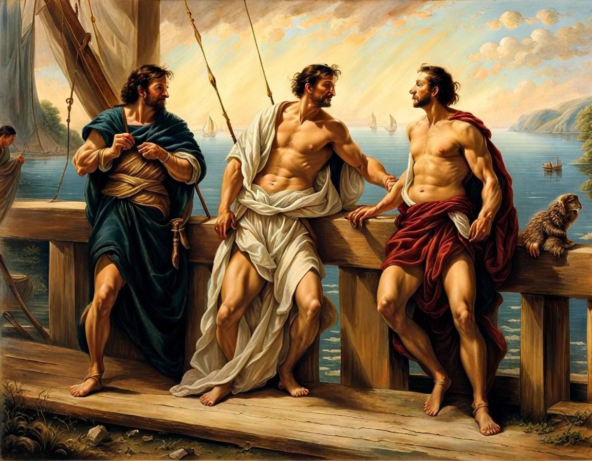 Three Greeks Plan An Adventure