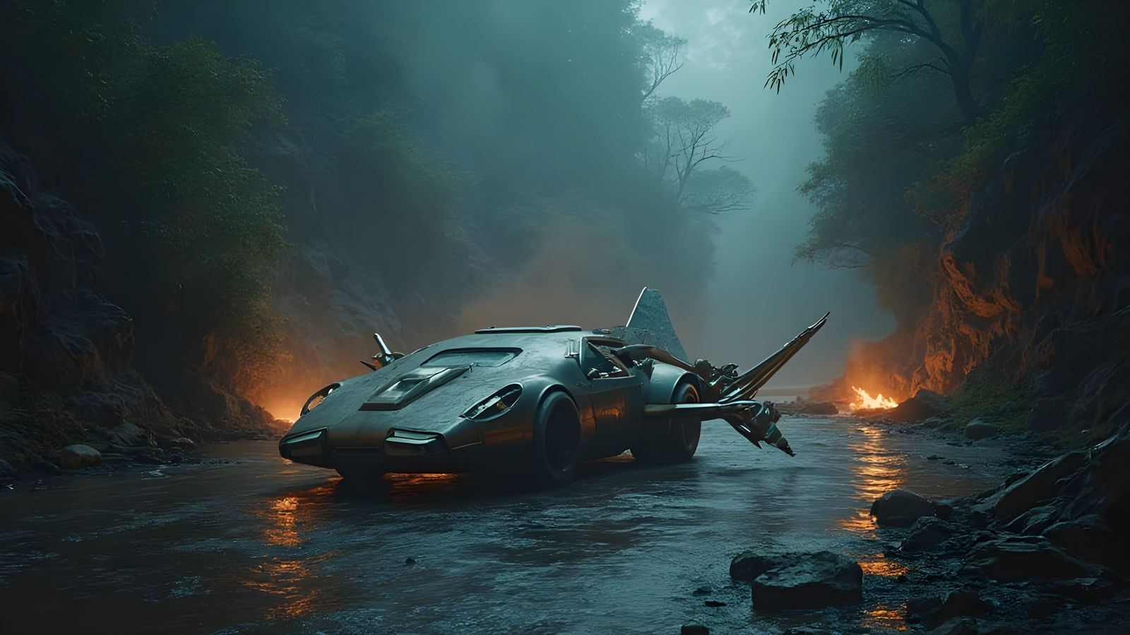 Futuristic Sci-Fi Scene with Advanced Technology