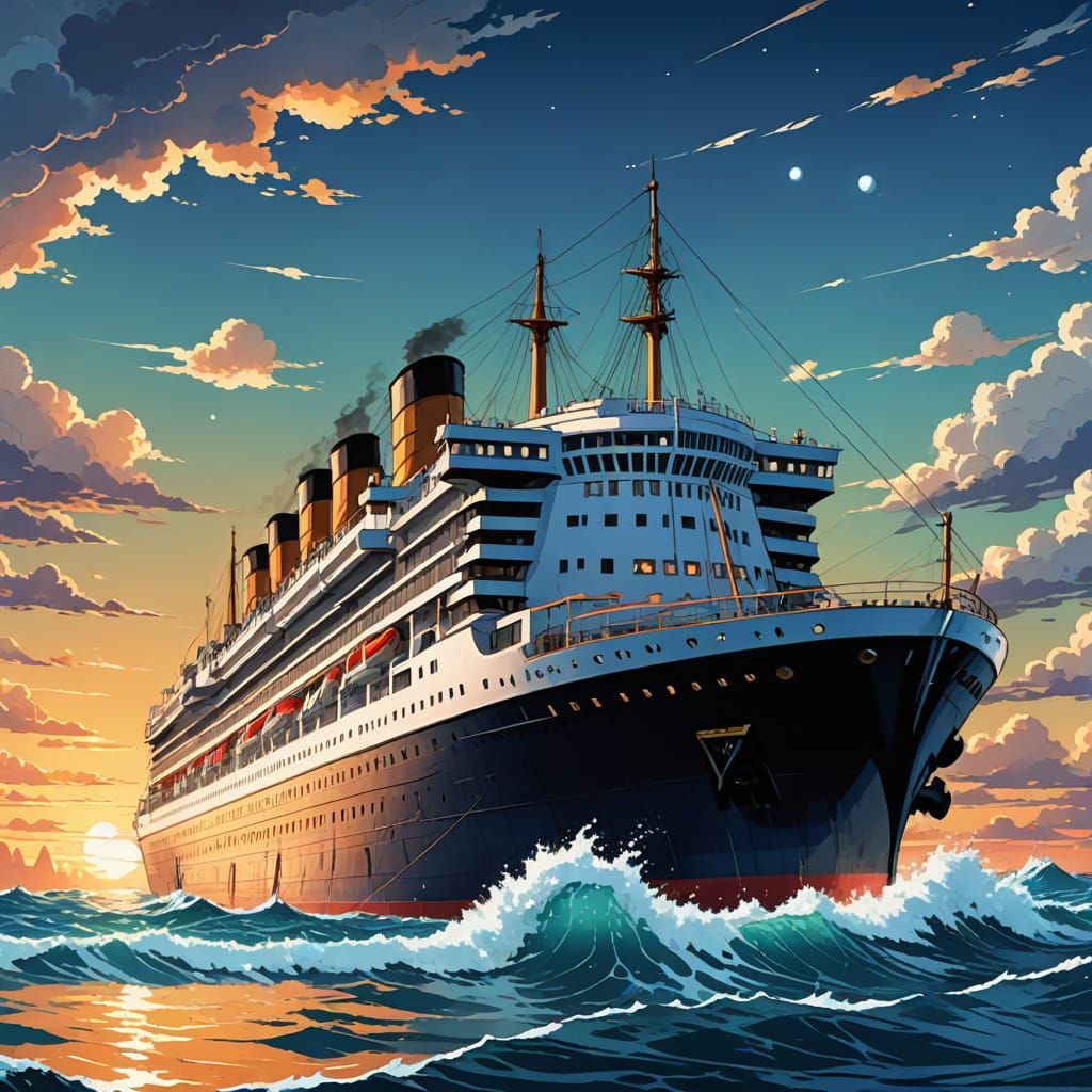 Sailing the High Seas in Vibrant Anime Style