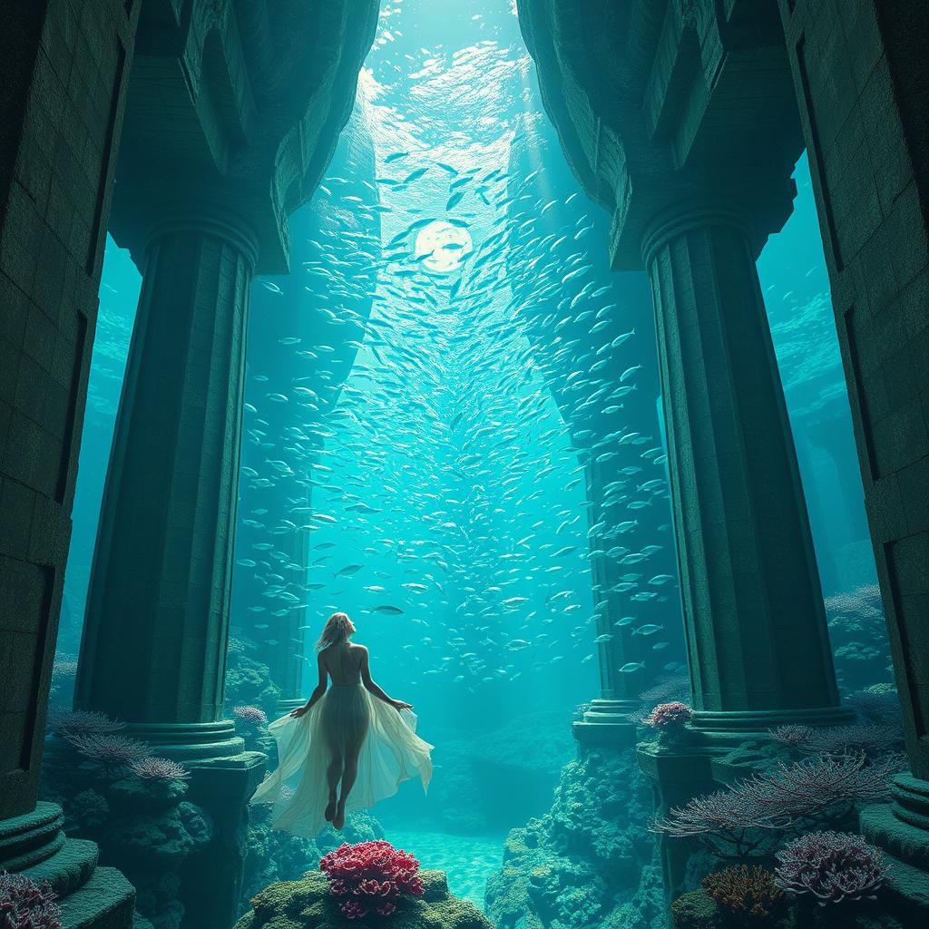 Colossal Aquarium: Humans Observed by Fish in Surreal Style