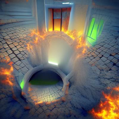 Fiery Portal to Another Dimension