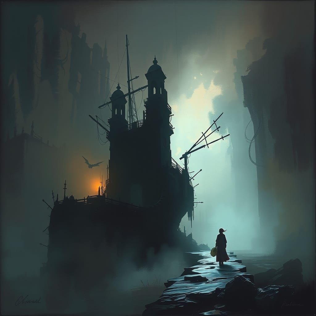 Surreal Dreamscapes Unravel Reality in Smoky Atmosphere