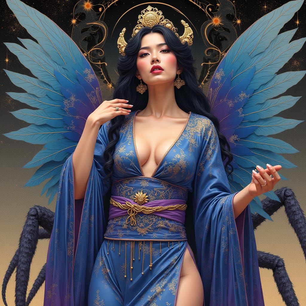 Seductive Jorogumo with Angelic Spider Legs
