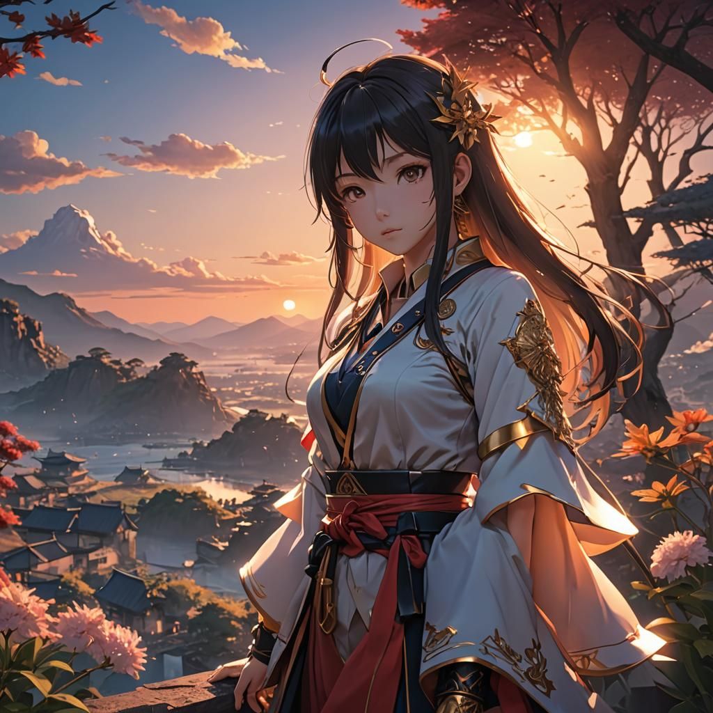 Beautiful Anime Sunset in 8K Resolution