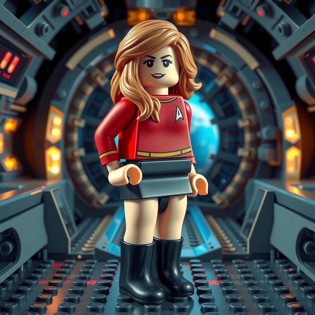 Minifigure of Captain Vanessa of Star Trek