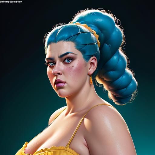 bbw marge simpsons Hyperrealistic