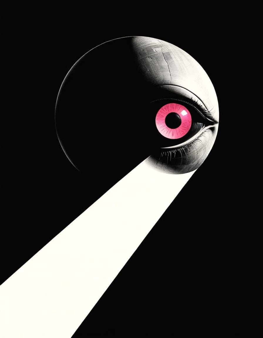 Surreal Pop Art Vision with X-Ray Beam